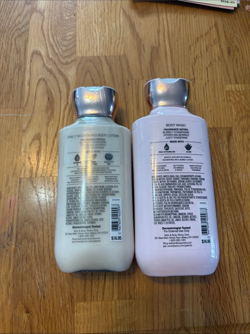 Bath and Body Works Champagne Toast Set lotion and body wash new sealed